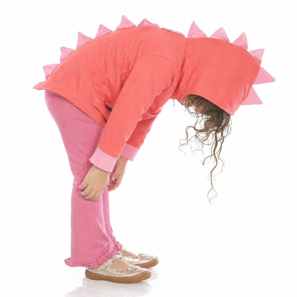 Kickee Pants Dinosaur Spikes Hooded Zip Hoodie Size 2 Jacket
